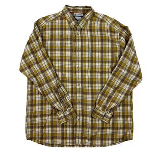 Columbia Men's Plaid Button Down Shirt - Brown and White